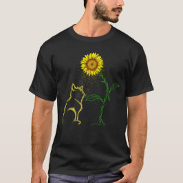Cat You Are My Sunshine Zonnebloem Vlinder T-shirt