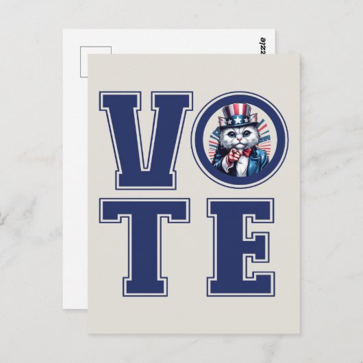 Cat zegt stem briefkaart (Voorkant / Achterkant)