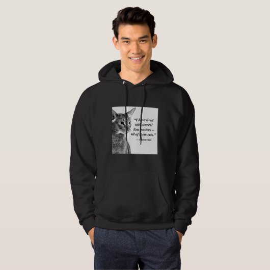 Cat Zen Master Eckhart Tolle Hoodie (Voorkant volledig)