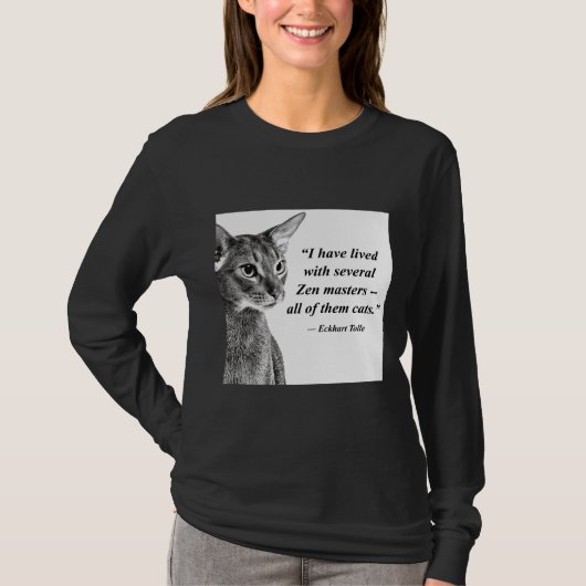 Cat Zen Master Eckhart Tolle T-shirt (Voorkant)