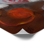 Cat ziet een zeemeermin in een viskom. poster (Hoek)