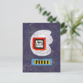 Cat zit voor jaarboek foto Briefkaart (Staand voorkant)