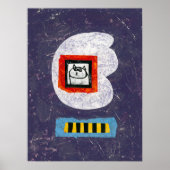 Cat zit voor jaarboek Foto Poster Wall Art (Voorkant)