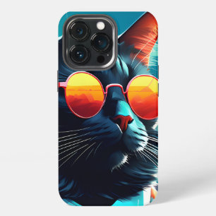 CAT ZONNEBRIL iPhone 13 Pro Slim Fit Hoesje, Glanz iPhone 13 Pro Hoesje