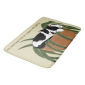 Cat Zwart Wit Plant Grappig Badmat (Gekanteld)
