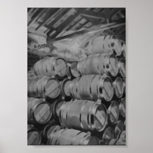 Cata de vinos (Bodega)Origineel Poster van oliewer (Voorkant)