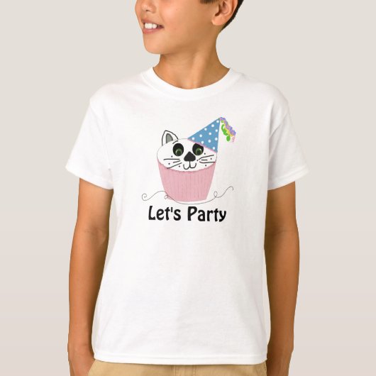 Cataangereikte verjaardagsontwerp t-shirt (Voorkant)