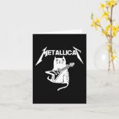 Cataarde rockband gitaar leuk kerstcadeau kaart (Gele Bloem)