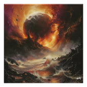 Cataclismo cósmico surrealista perfect poster (Voorkant)