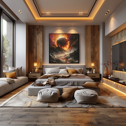 Cataclismo cósmico surrealista perfect poster