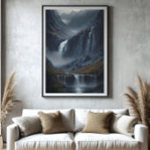 Cataclysme van de berg canvas afdruk