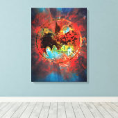 Cataclysmic Bat Logo Canvas Afdruk (Insitu (Houten vloer))