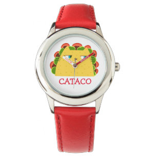 Cataco, Grappige Taco Mexicaans eten Booo de Kat Horloge