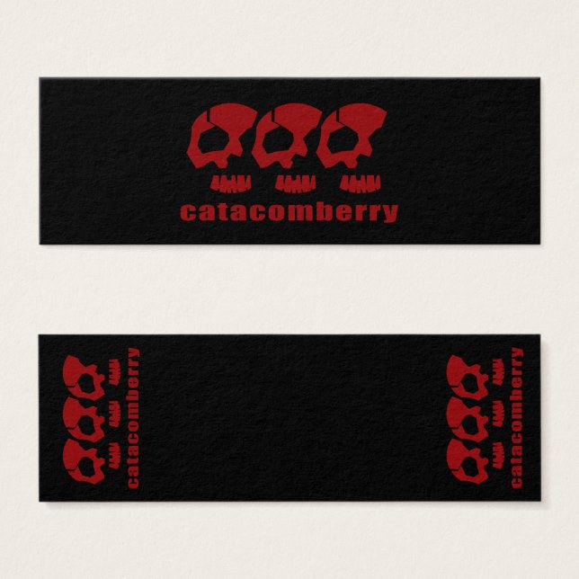 catacomberry skuletons BOOKMARKER Mini Visitekaartjes (Voorkant /achterkant)