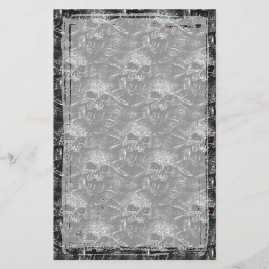 Catacombs Gothic Skull Stationery Briefpapier (Voorkant)