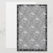 Catacombs Gothic Skull Stationery Briefpapier (Voorkant / Achterkant)