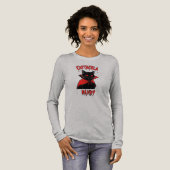 Catacula Black Vampire Cat Halloween Tri-Blend Shirt (Voorkant)