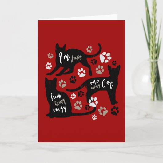 Cataeigenaar Cadeau Grappige Kitty Poot Liefhebber Kaart (Voorkant)