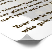 Catafied. Alleen een kattenliefhebber zou het begr Poster (Hoek)