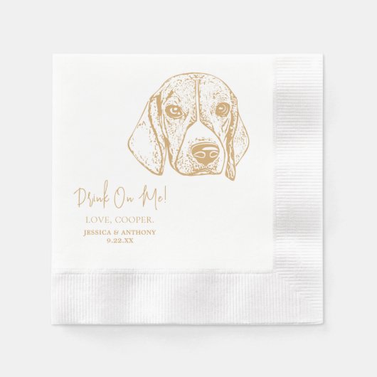 Catahoula Hond Aangepaste Hond Bruiloft Servetten (Voorkant)