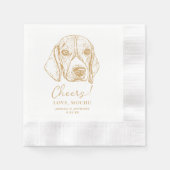 Catahoula Hond Cheers Custom Hond Bruiloft Servett Servet (Voorkant)