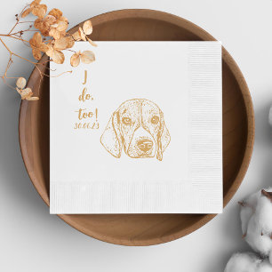Catahoula hond Ik doe te aangepaste hond bruiloft  Servet