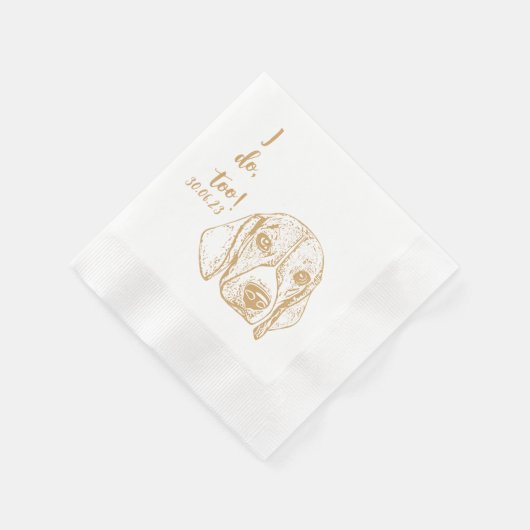 Catahoula hond Ik doe te aangepaste hond bruiloft  Servet (Hoek)