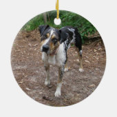 Catahoula Kerstmis Keramisch Ornament (Achterkant)