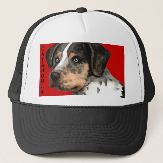 Catahoula-kleurenblok Trucker Pet (Voorkant)