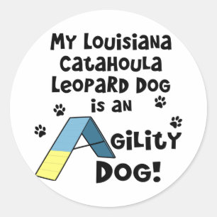 Catahoula Leopard Dog Agility Dog Ronde Sticker