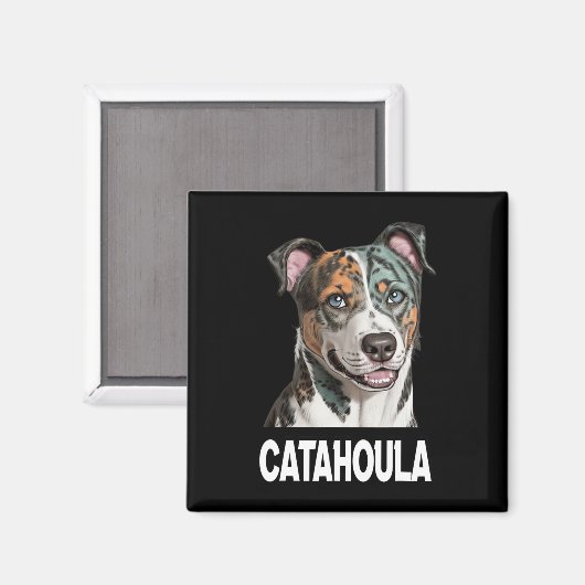 Catahoula Leopard Dog Art Pet Lovers voor mannen V Magneet (Voorkant / Achterkant)
