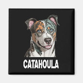 Catahoula Leopard Dog Art Pet Lovers voor mannen V Magneet (Voorkant)