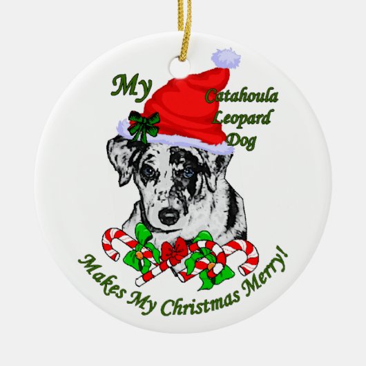 Catahoula Leopard Dog Christmas Gifts Ornament (Voorkant)