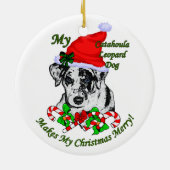 Catahoula Leopard Dog Christmas Gifts Ornament (Achterkant)