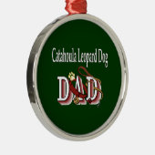 Catahoula Leopard Dog Dad Metalen Ornament (Rechts)