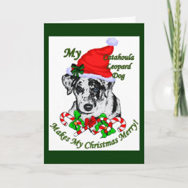 Catahoula Leopard Dog kerstcadeaus Feestdagen Kaart
