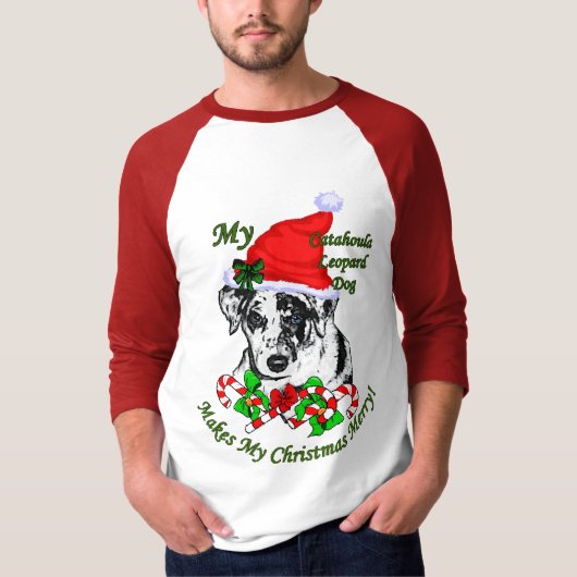 Catahoula Leopard Dog kerstcadeaus T-shirt (Voorkant)