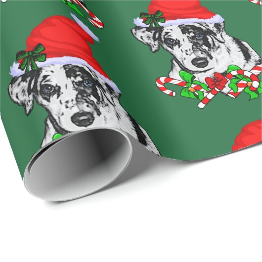 Catahoula Leopard Dog Kerstmis Cadeaupapier (Rol Hoek)