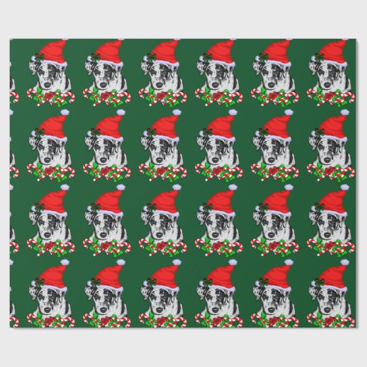 Catahoula Leopard Dog Kerstmis Cadeaupapier (Vlak)