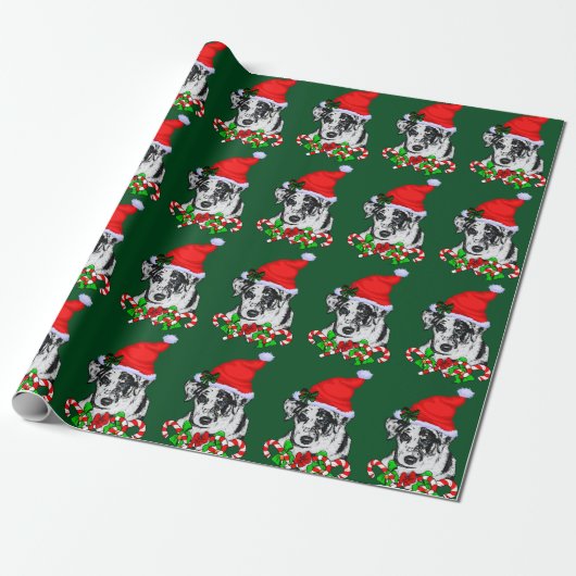 Catahoula Leopard Dog Kerstmis Cadeaupapier (Uitgerold)