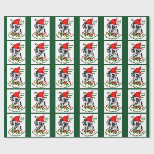 Catahoula Leopard Dog Kerstmis Cadeaupapier (Vlak)