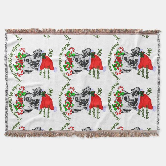 Catahoula Leopard Dog Kerstmis Deken (Voorkant)