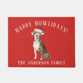 Catahoula Leopard Dog Kerstmis Deurmat (Voorkant)