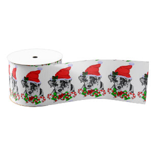 Catahoula Leopard Dog Kerstmis Grosgrain Lint