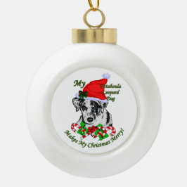 Catahoula Leopard Dog Kerstmis Keramische Bal Ornament