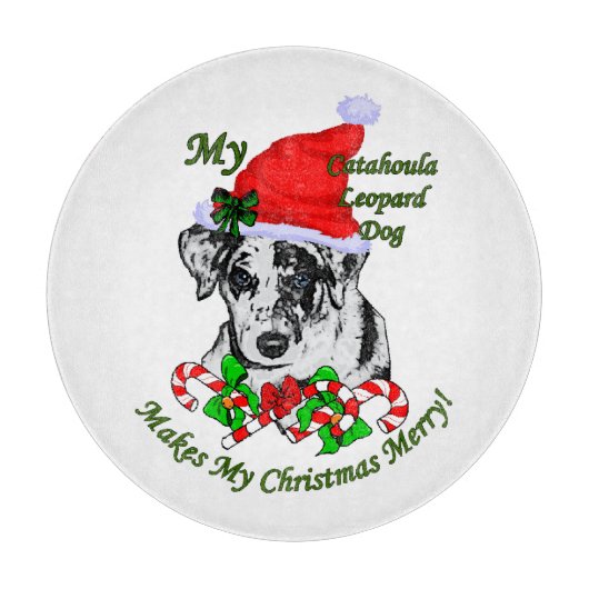 Catahoula Leopard Dog Kerstmis Snijplank (Voorkant)