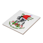 Catahoula Leopard Dog Kerstmis Tegeltje (Zijkant)