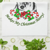 Catahoula Leopard Dog Kerstmis Theedoek (Gevouwen)