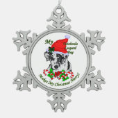 Catahoula Leopard Dog Kerstmis Tin Sneeuwvlok Ornament (Voorkant)