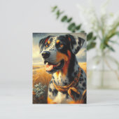 Catahoula Leopard Dog Painting Briefkaart (Staand voorkant)
